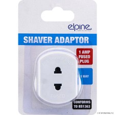 NEW SHAVER ADAPTOR 2 PIN TO UK SOCKET PLUG FUSE TOOTHBRUSH BATH SHAVING 1 AMP