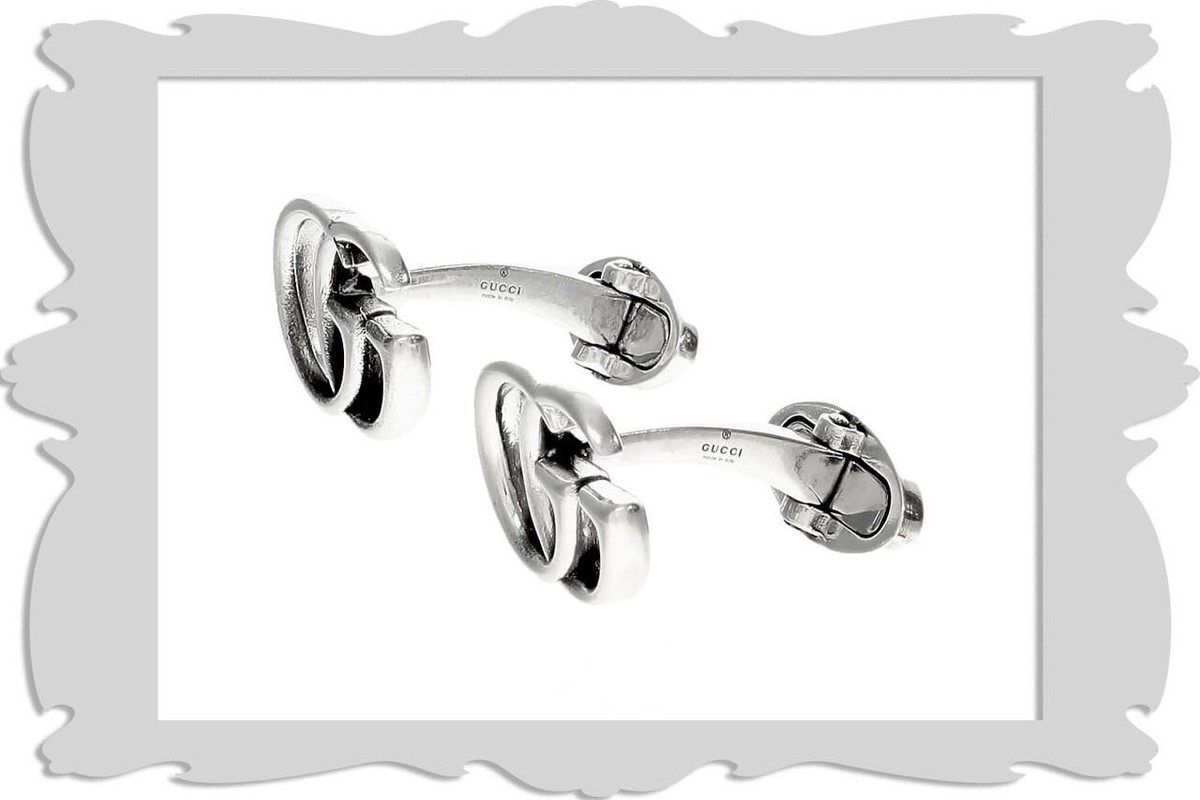 累積売上総額第1位【GUCCI★グッチ】GG MARMONT CUFFLINKS GUCCI Sterling Silver GG Marmont Cufflinks YBE57729900100U