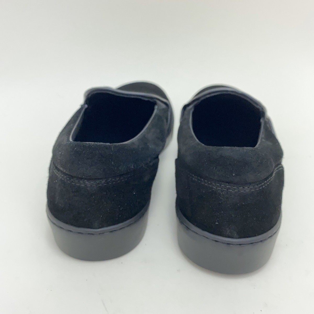 Moncler Womens EU 39 Black Suede Slip On Loafer Hand Made 