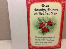 BLUE MOUNTAIN CHRISTMAS GREETING CARD New w/Envelope "To an Amazing Woman at..."
