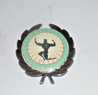 BodyBuilder Bodybuilding Beach Pose Muscle Arnold Competition Car Badge Sticker