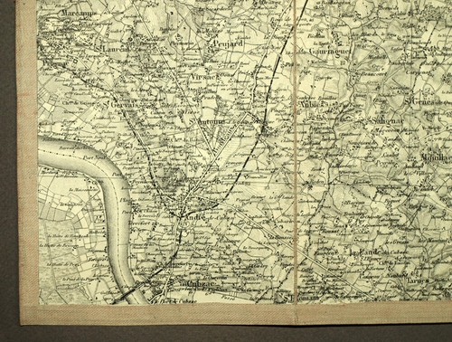 Region de SAINT ANDRÉ DE CUBZAC, CAVIGNAC en Dordogne Carte géographique 19eme - Imagen 6 de 6