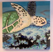 Sea Turtle Decorative Wall Art Ceramic Tile 6x6 New Backsplash Gift Ocean