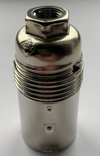 SMALL ES (E14) Nickel Plated Plain Lampholder 10mm Entry - 9050EN