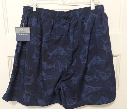 Nwts $34 Croft & Barrow Men's Size Large Blue Sailfish Design Swim Trunk Shorts - Picture 5 of 9