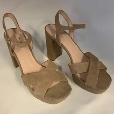 Kate Spade Women Size 11 Delphi Square Toe Block Heel Platform Sandal