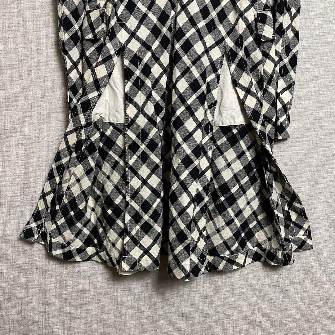 Extremely Rare Comme Des Garçons Long Coat Bias Check Slit Extremely Rare Comme Des Garçons Long Coat Bias Check Slit