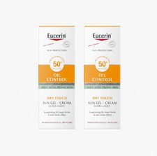 2x Eucerin Oil Control Sun Gel-Cream Dry Touch SPF50+ 50ml, 2 Day Delivery UK