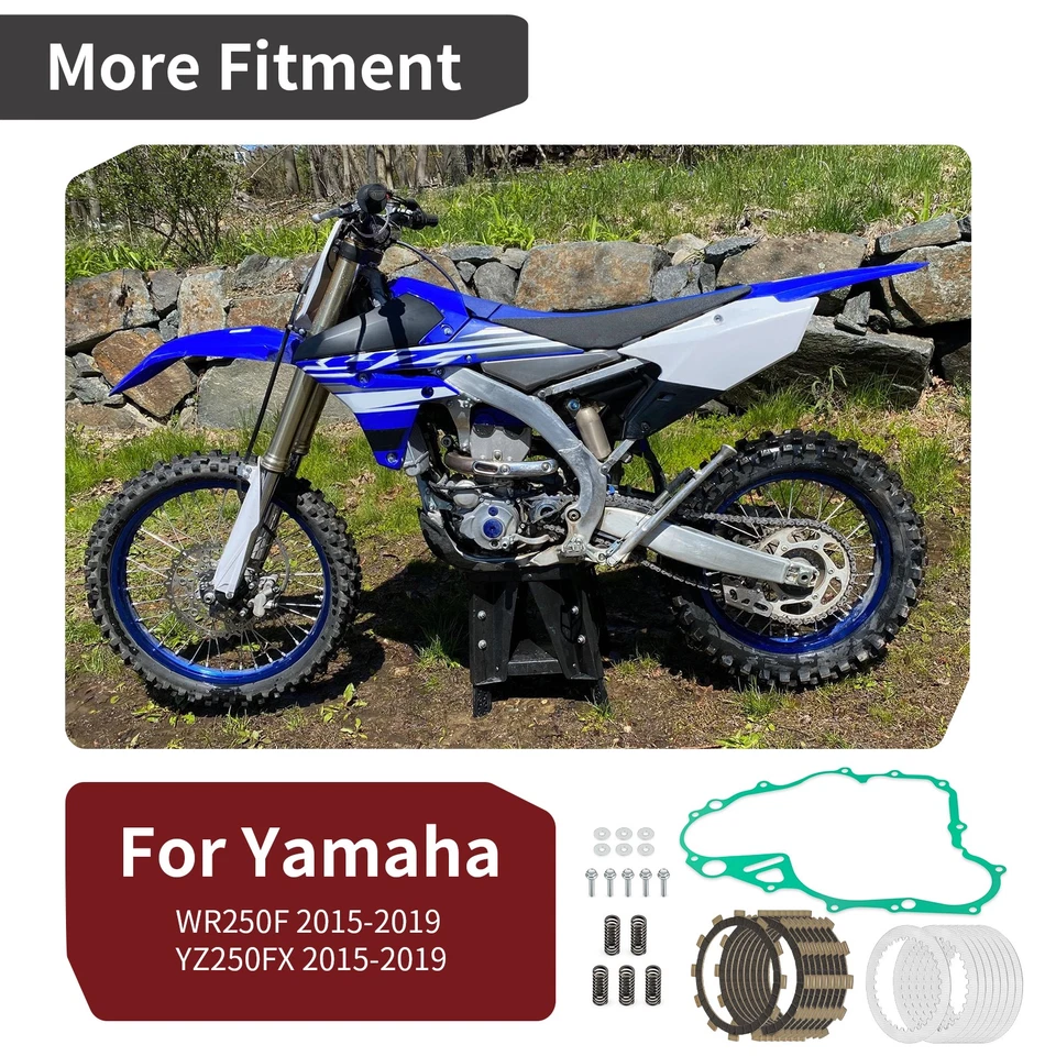Kit de juntas de resorte de placas de acero de fricción de embrague para Yamaha WR250F 2015 2016-2019 Foto 3 de 4