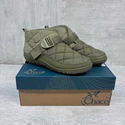 Chaco Ramble Rugged Shoes Men's 10 Olive Green Quilted Fleece JCH110043Z