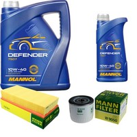 Mann Inspektionspaket 6L Mannol Defender 10W-40 FüR Ford Transit Bus 2.5 TD