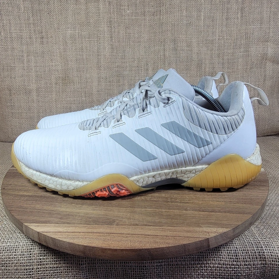 Zapatos de golf Adidas Codechaos sin clavos Boost amortiguación para hombre talla 13 goma blanca Foto 3 de 4