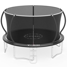 YORIN 14FT Round Trampoline with Enclosure Net, Ladder, Heavy-Duty 1400LBS