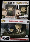 Funko Pop! Star Wars LOT of 3 Qui-Gon Jinn, Luke  w/ Grogu, Dagobah Face off