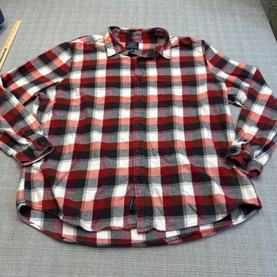 American Eagle Flannel Shirt Mens XXXL Plaid Red Cabin Outdoor Gorpcore