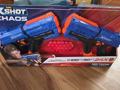 New Chaos Zuru X-Shot Chaos Meteor  2 Count Blaster with 24 Spherical Rounds New