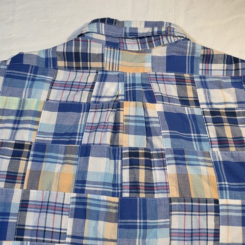 Brooks Brothers 1818 Regent Madras Patchwork Button Shirt Blue Plaid Mens Sz XL - Picture 5 of 12