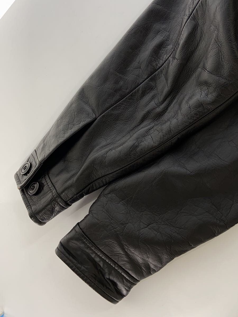 Black Solid Leather GAP Rider Jacket, Size XS, Si… - image 5