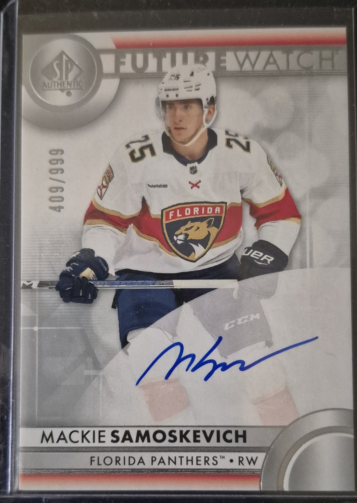 2023-24 Sp Authentic - Auto Future Watch Mackie Samoskevich # /999 (AU, RC)