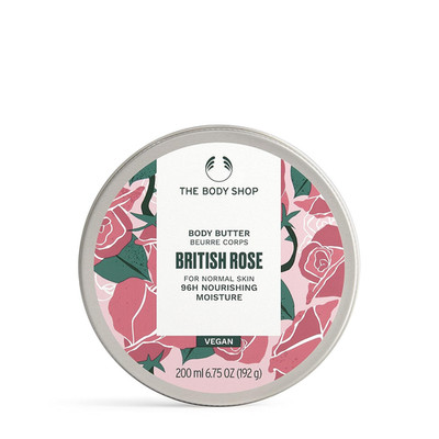 Rose Body Butter for Very Dry Skin 96Hr Moisture Vegan 6.75oz