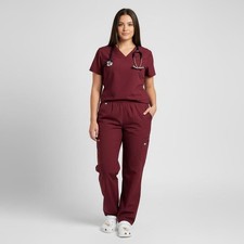 Fashion Seal Healthcare Maroon Scrub Pants Large - Bottoms Only