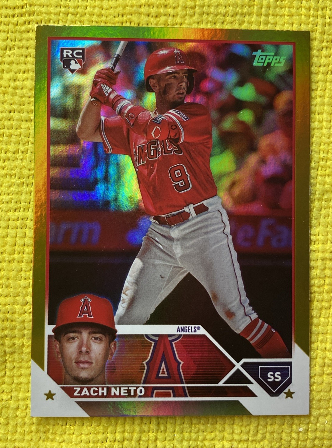 2023 Topps Update Zach Neto #US98 Gold Foil Angels Rookie