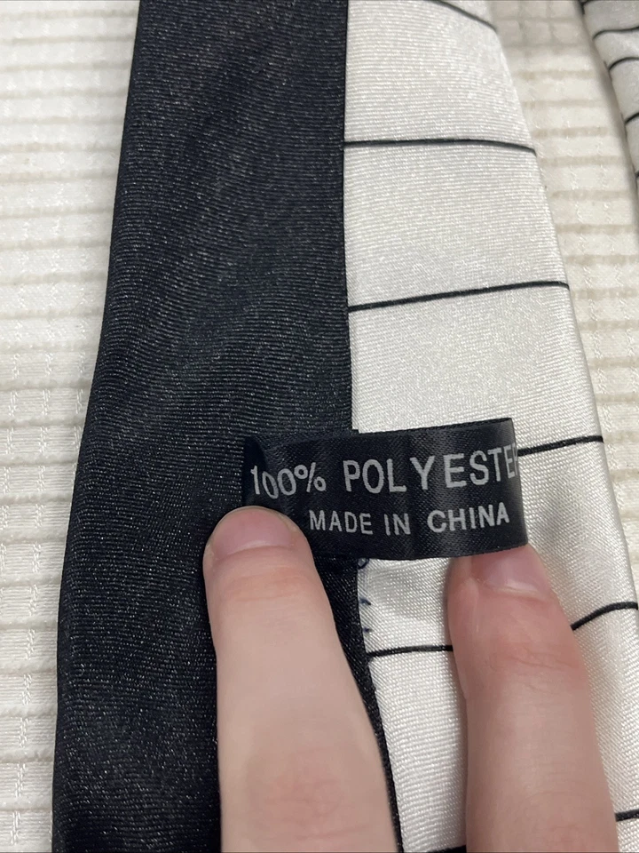 "Corbata para teclado de piano sin marca negra blanca 56""" Foto 4 de 4