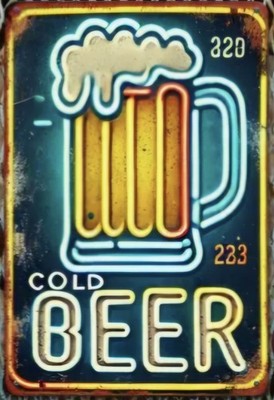 Cold Beer Metallschild 20x30 Legend Bavarian Kneipe Historie Lustig Exklusiv 