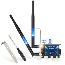 EDUP PCIe WiFi 6E Card Bluetooth 5.2 AX 5400 Mbps AX210 Tri-Band...