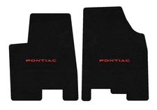 Lloyd Velourtex Front Mats for '99-04 Pontiac Montana w/Red on Black Pontiac