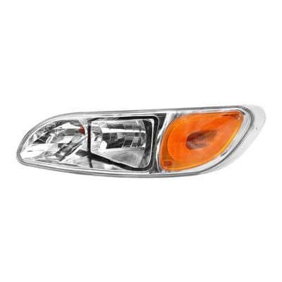 Chrome Headlights Compatible With Peterbilt 337/386/387 With Turn Signal Left
