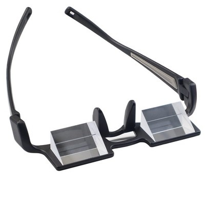 Prism Glasses Light-weight Lazy Glasses Horizontal Reading Spectacles 90° Vis...