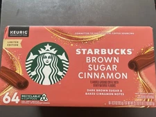 Starbucks Brown Sugar Cinnamon Dark Roast Keurig K-cup Coffee Pods- 64 ct