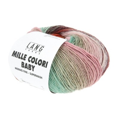 Wolle Kreativ! Lang Yarns - Mille Colori Baby Fb. 219 türkis aubergine melone