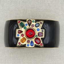 K.J.L. Maltese Cross Hinged Open Cuff Bracele...