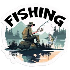 Fishing - Vinyl Decal Sticker - Car Window Laptop - 985