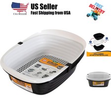 Large Sifting Litter Box Scoop Free Cat Litter Tray with Microban,