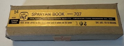 NOS Spartan Book Metal Foundry Type, Series 707, 14 pt,  Lower Case, 102 (ATF)