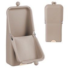 Silicone Standing Makeup Brush Case Holder Travel Bag Suction Stand Oatmeal