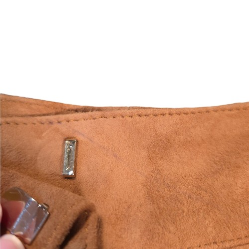 Mossimo Dutti Cropped Culottes Gaucho Pants Women Size L Goat Leather Luxury - Picture 6 of 9