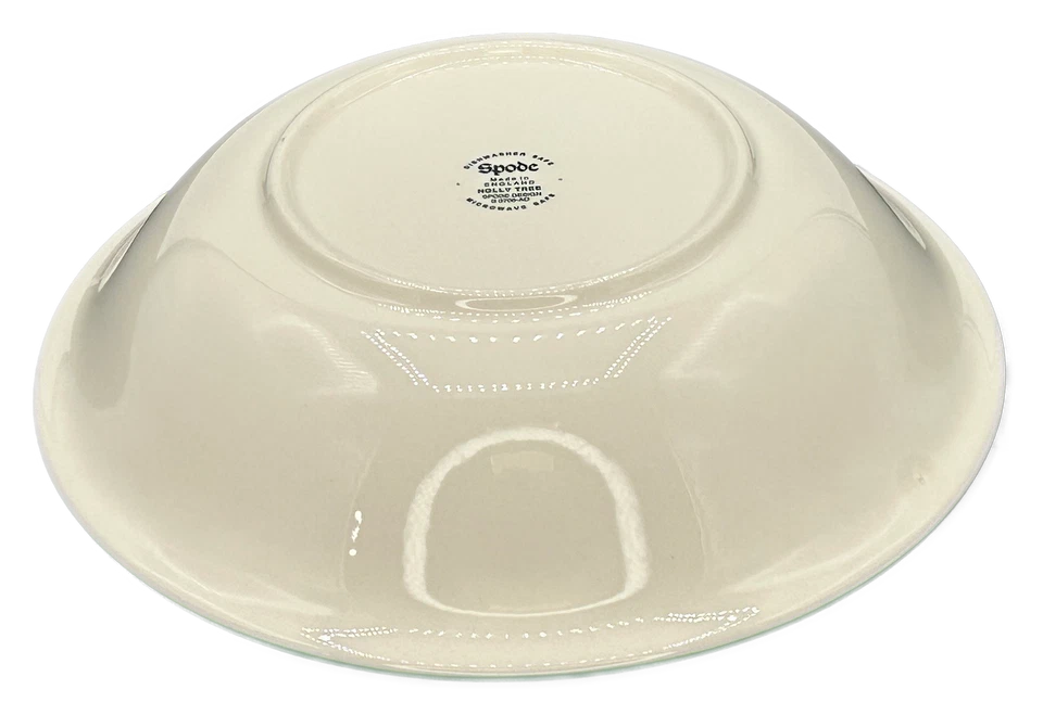 Juego de 2 tazones de sopa de cereal Spode Holly Tree cupé Inglaterra Foto 4 de 4