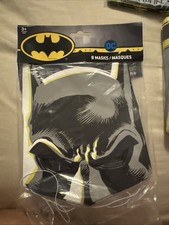 BATMAN BIRTHDAY PARTY PAPER MASKS PACK OF 8 MASKS NEW