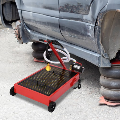 #ad #ad 17Gallon Portable Oil Drain with Pump Truck Oil Drain Low Profile Oil Change Pan $188.46