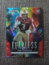 2024 Panini Prizm Draft Picks - Fearless Trey Benson #F-TB Red Ice Prizm (RC)