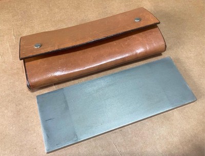 Professional Diamond Sharpening Stone 3000 Grit 8''x3'' w/Leather Storage Case