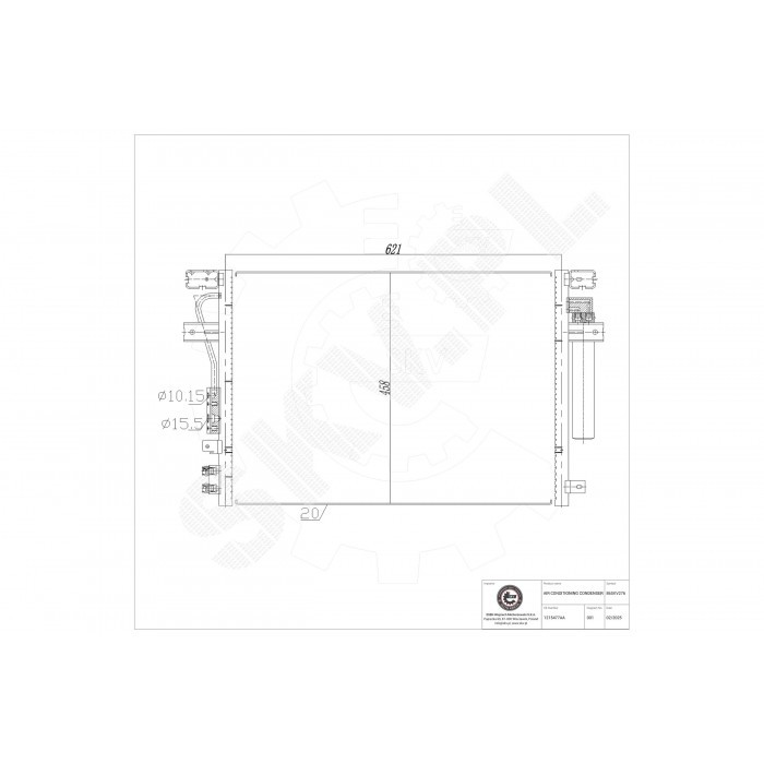 Condensateur de clim pour restaurer le froid Lancia Thema 3.0 D