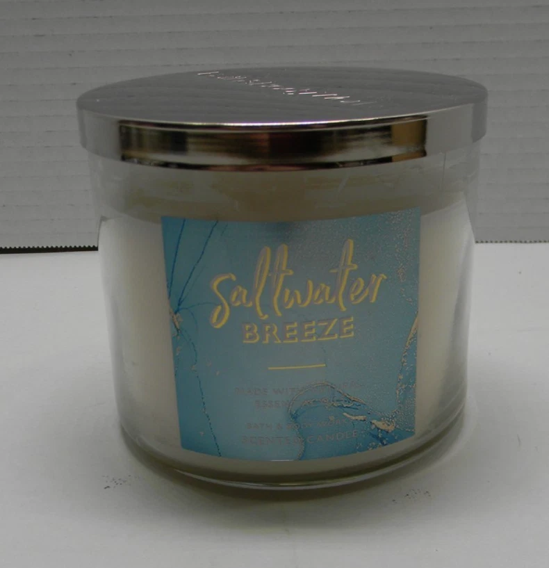 Vela de 3 mechas Bath & Body Works Saltwater Breeze VER DESC completo Foto 4 de 4