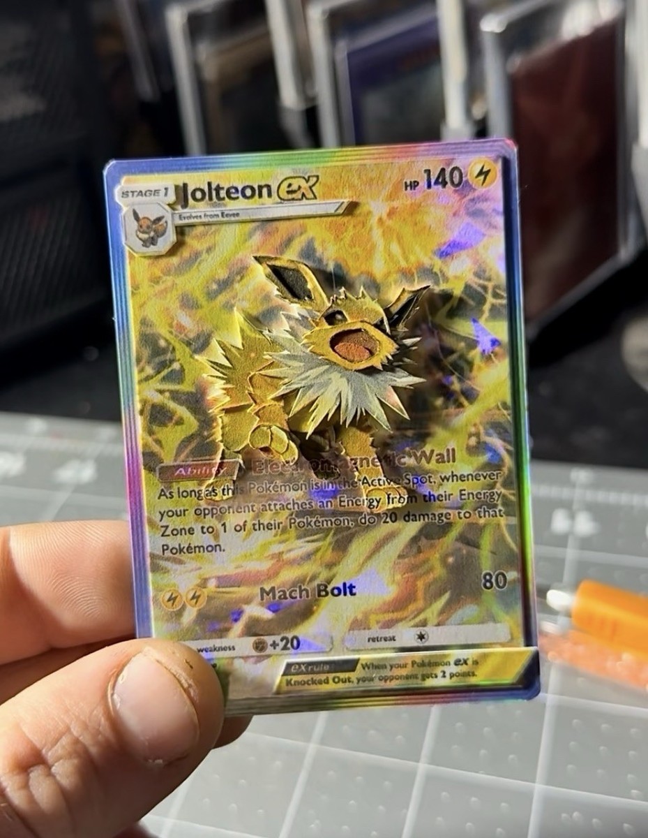 Jolteon 3D shadow box Pokemon card hand made | eBay