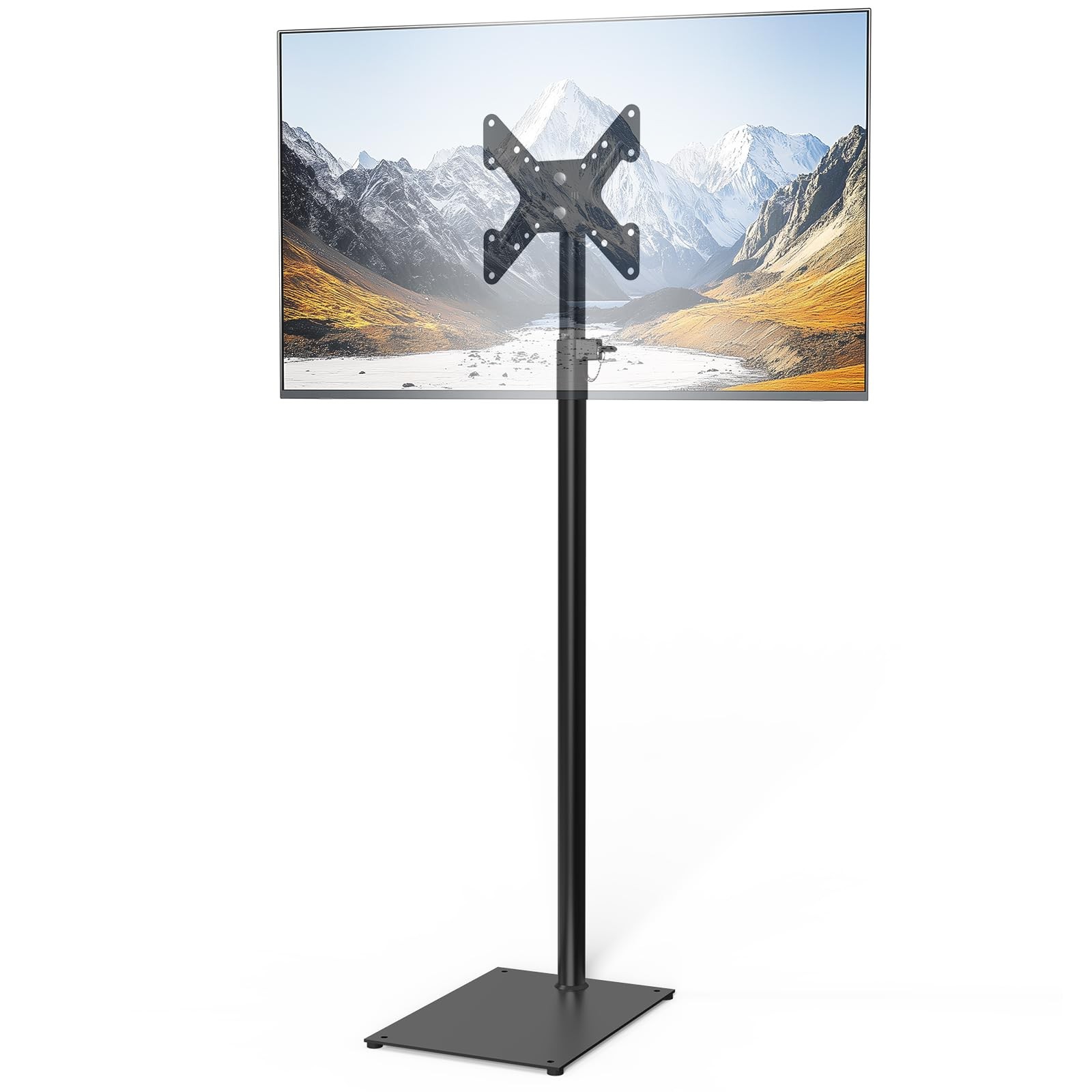 With Mount 70&rdquo; Height Adjustable Tall Tv Floor Stand 360&deg;swivel Univ...