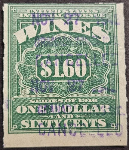 US Stamp Collection - Revenue - Cordial & Wine - Scott # RE51 - Used